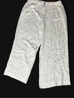 Lightweight Wide Leg cream trousers
